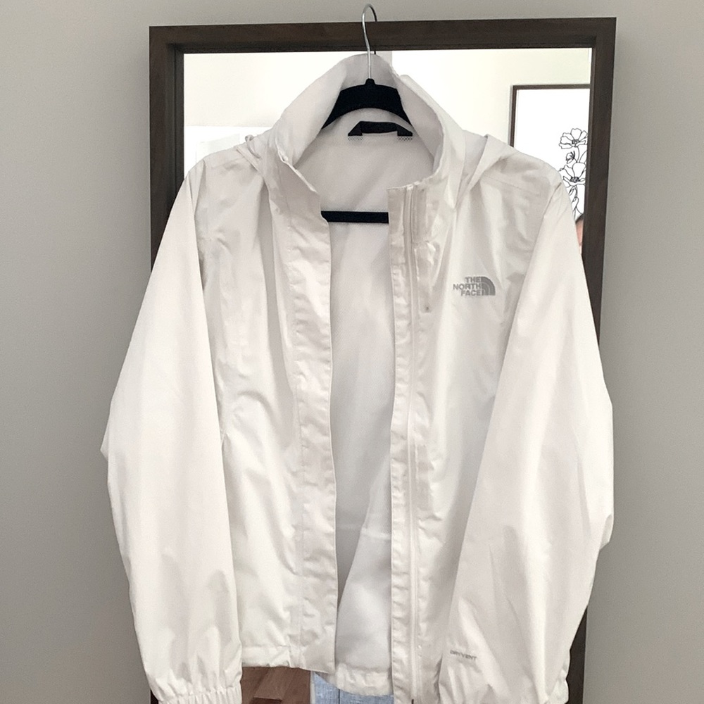 Brand: The North face/ size: Small/ color: white/ Raincoat